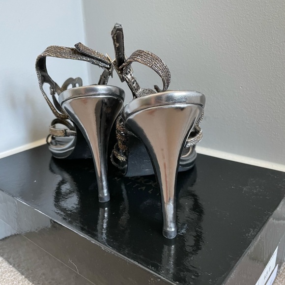 Townshoes Made in Italy - Steel Grey Cut-Out Heels - Picture 9 of 10